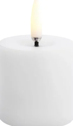 LED pillar candle, Nordic white, Smooth, 5x4,5 cm>Uyuni