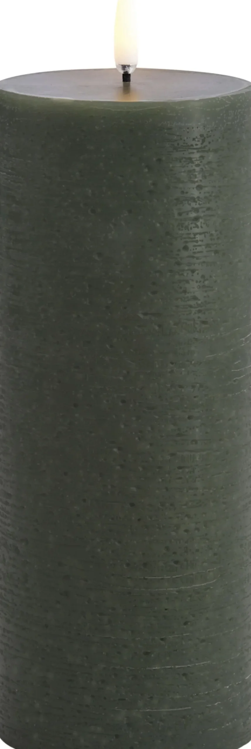 Uyuni LED pillar candle, Olive green, Rustic, 7,8 x 20,3 cm 4/24