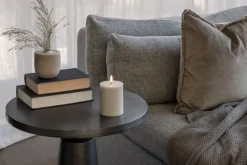 Uyuni LED pillar candle, Oyster Grey, Smooth, 7,8x10 cm Best