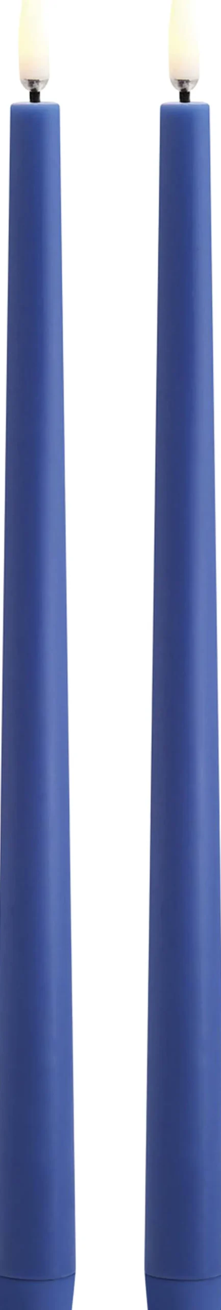 LED pillar candle, Royal blue, Smooth, 2,3x32 cm / 2-pack>Uyuni Online