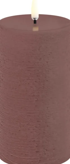 LED pillar candle, Terracotta, Rustic, 7,8x15,2 cm>Uyuni Outlet