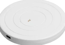 LED rechargeable base, Round, USB-C, White, 10x10 cm>Uyuni Discount