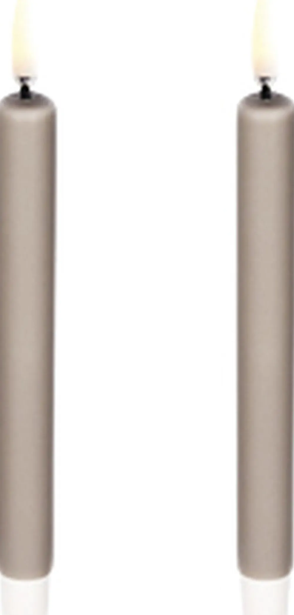 LED taper candle, Sandstone, Smooth, 1,3x13,8 cm / 2-pack>Uyuni Outlet