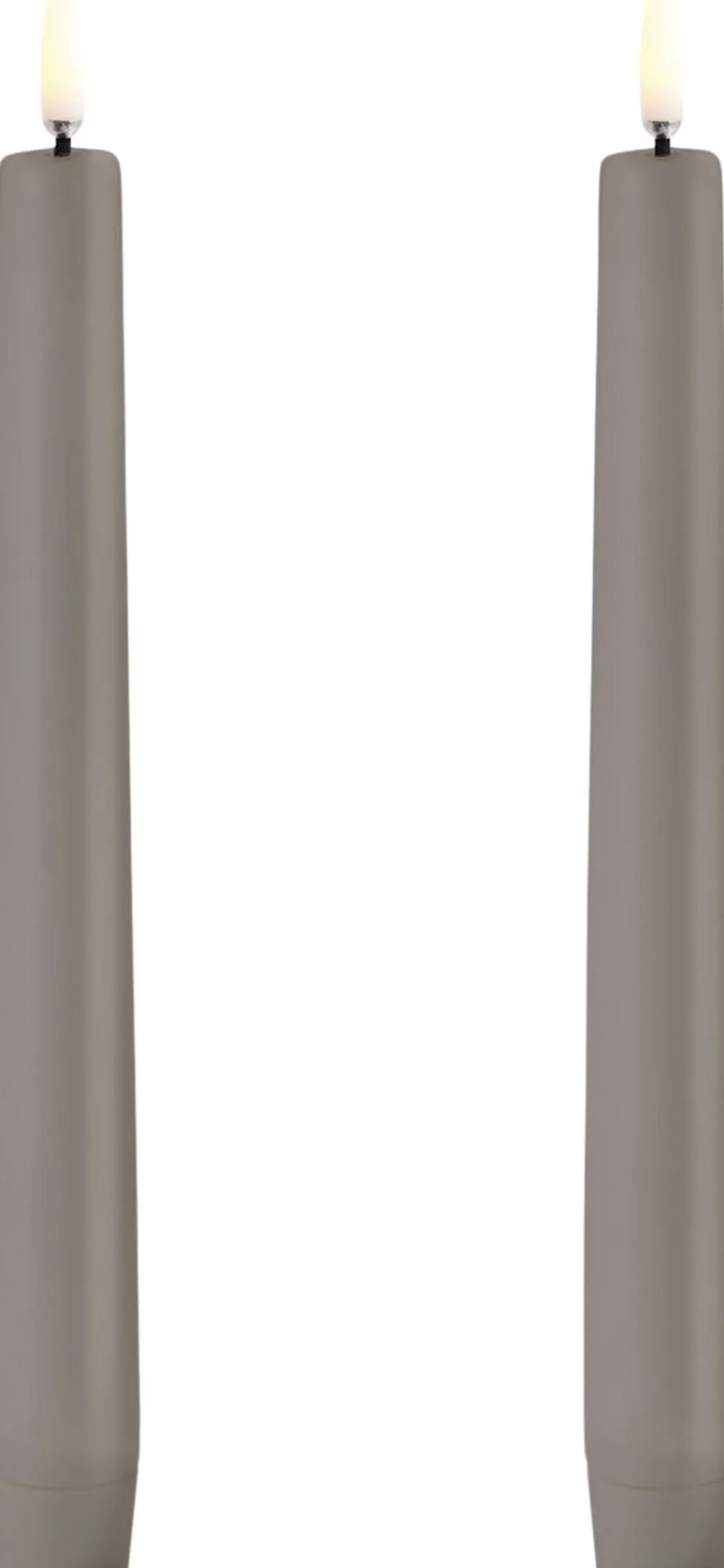 Uyuni LED taper candle, Sandstone, Smooth, 2-pack, 2,3x20,5 cm Outlet