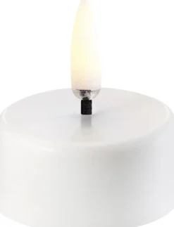 Uyuni LED tealight 400~ battery incl. , White plain, 3,9x2,1 cm