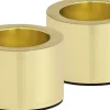 Uyuni Light Candleholder taper, Matte Brass, 2-pack, 3,25x2,32 cm