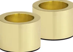 Uyuni Light Candleholder taper, Matte Brass, 2-pack, 3,25x2,32 cm