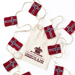Lille flagranke med 10 Norske flag>Langkilde & Søn Discount