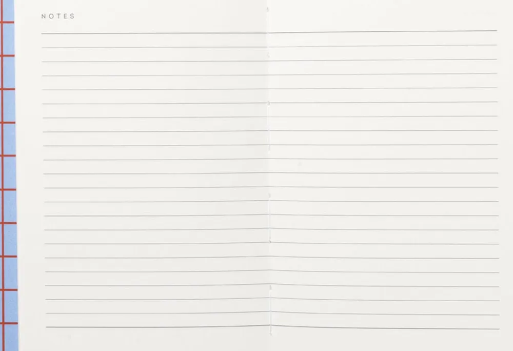 Lille notesbog med syet ryg, Lys blå>Notem