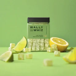 Wally and Whiz Lime med Sur Citron - regular cube 240 gr