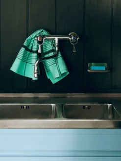 Hay Linear Tea Towel-W52 x L80-Green Hot