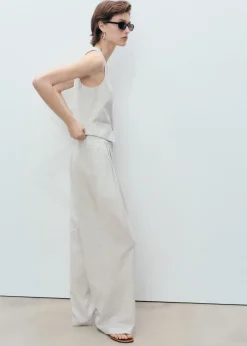 Linen-blend suit waistcoat><noscript><img width=