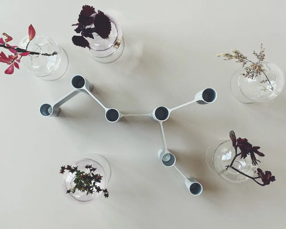 LINK, CANDLE HOLDER, POLISHED ALUMINIUM, 11060P>Studio About Hot