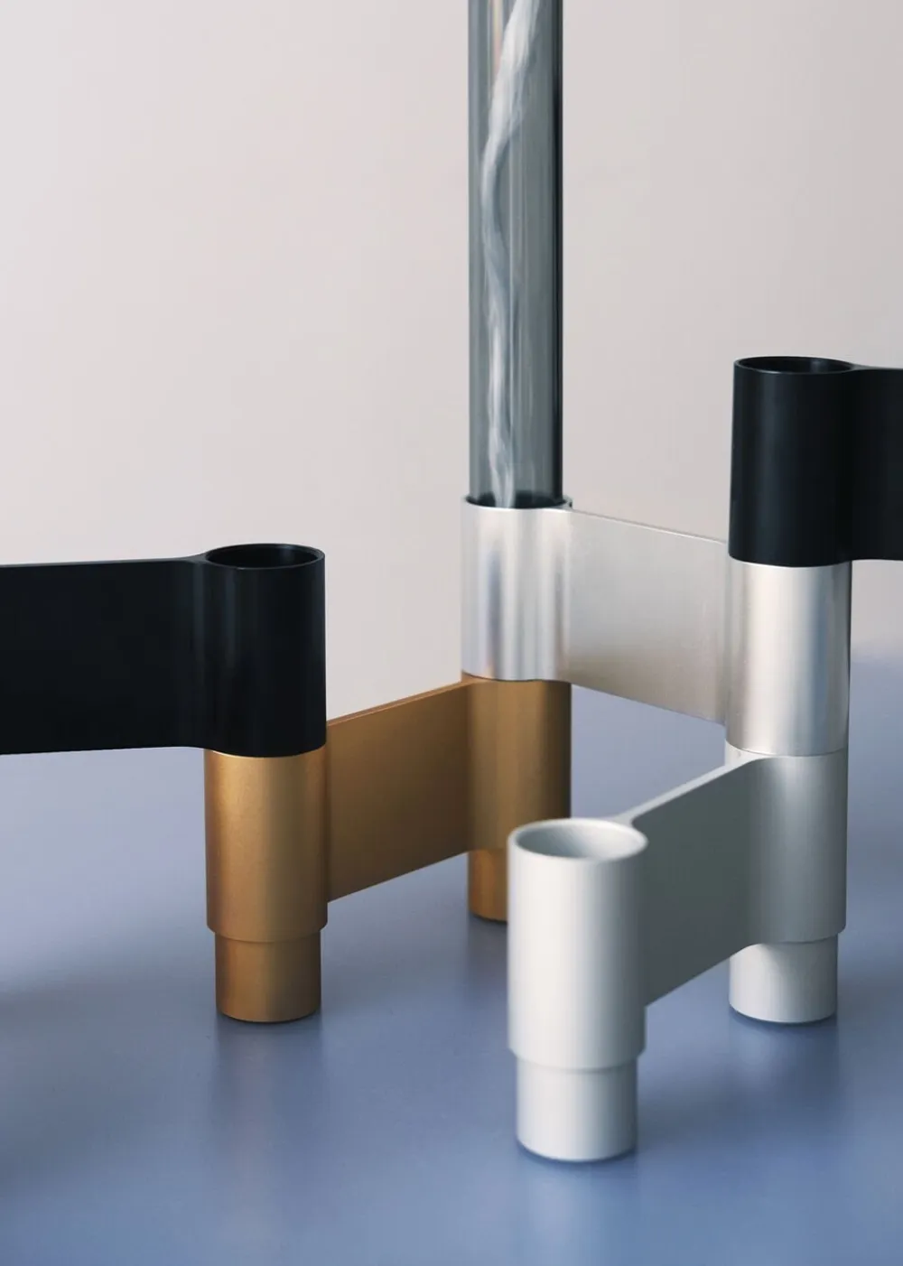 LINK, CANDLE HOLDER, POLISHED ALUMINIUM, 11060P>Studio About Hot