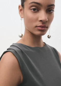 MANGO Long jumpsuit with knot Charcoal Sale