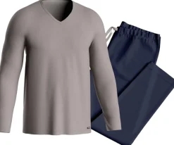 Impetus Long Sleeve Pyjama Soft Premium Light grey Outlet