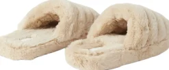 Ted Baker LOPSEY Faux Fur Mule Slipper Natural New
