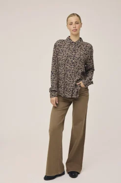 Lova M127 Højtaljet jeans med brede ben - Økologisk bomuld GOTS><noscript><img width=