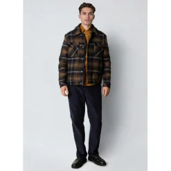 Luke check wool jacket><noscript><img width=