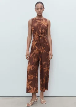 Dame MANGO Lyocell jumpsuit with cut-out and k