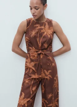 Dame MANGO Lyocell jumpsuit with cut-out and k