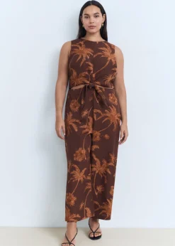 Dame MANGO Lyocell jumpsuit with cut-out and k