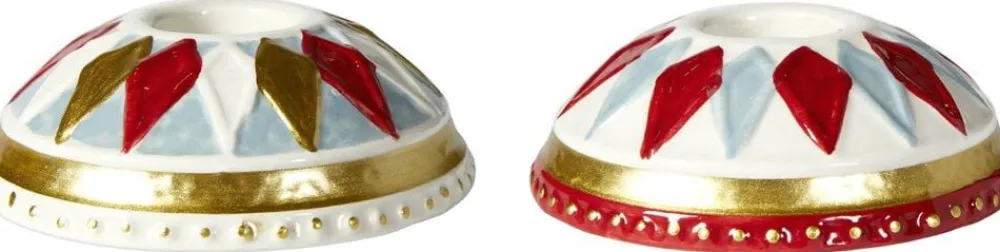 Lysestage m/harlekin 2ass D8x3 keramik>Speedtsberg Best