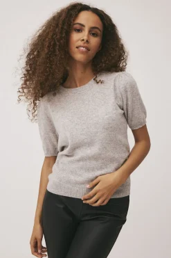 Magasin du Nord Collection Mabel 4 - 100% Cashmere Light grey melange Sale