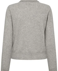 Dame Magasin du Nord Collection Mabel 15 Langærmede polo strikcardigan - 100% Cashmere