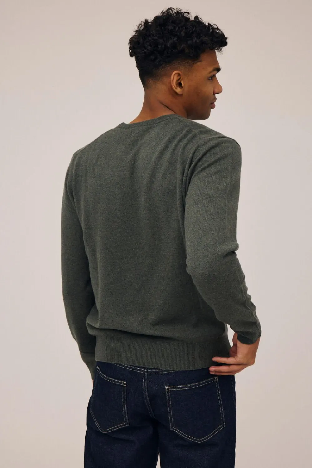 Magasin du Nord Collection Mads 2 - 100% Cashmere Dusty olive melange