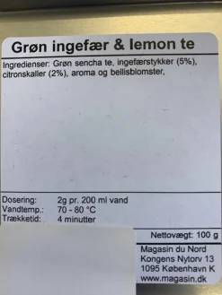 Magasin Mad&Vin Magasin Grøn Ingefær & Lemon te Sale
