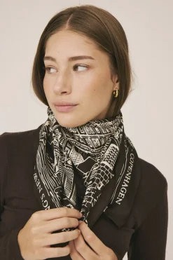 Magasin du Nord Collection Magasin Iconic Scarf 83x83cm Coffee bean Discount