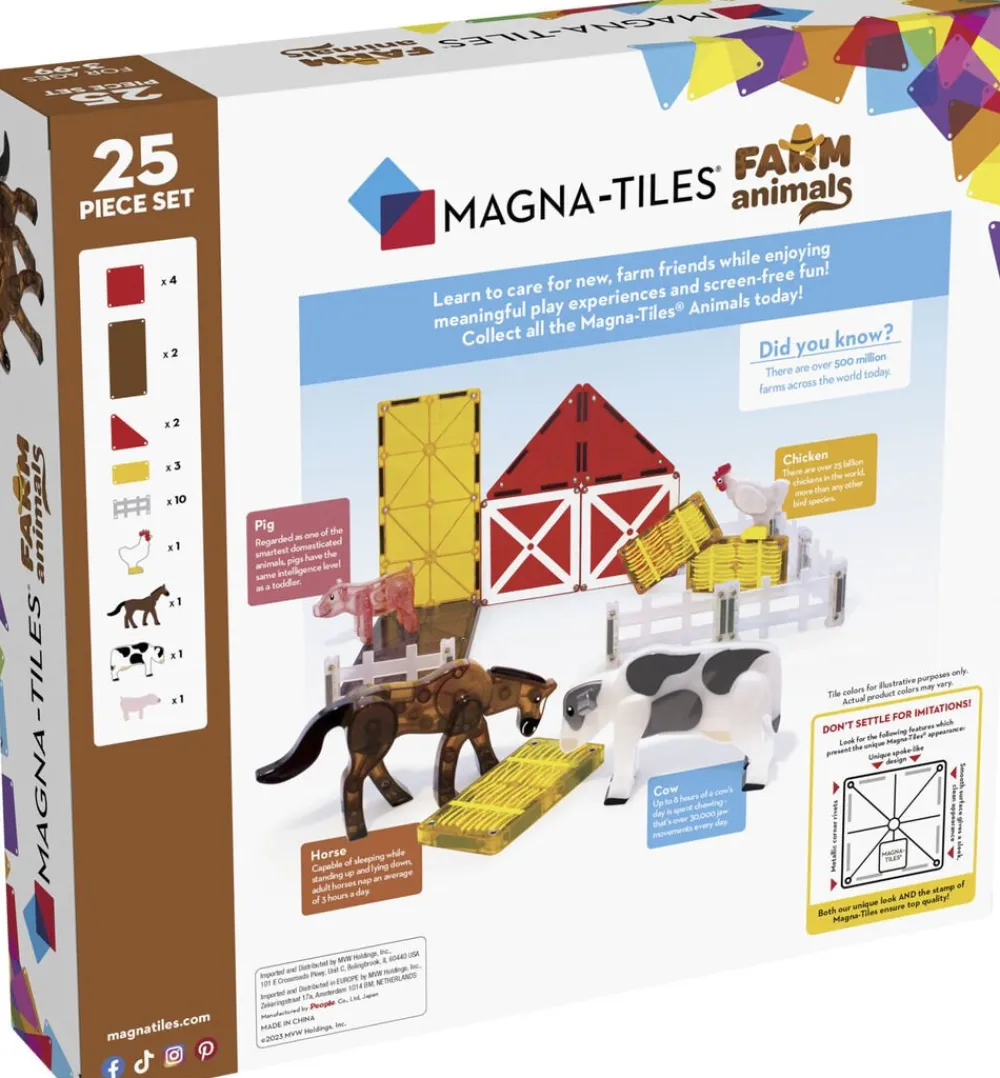 Magna-Tiles farm Animals, 25 pcs New