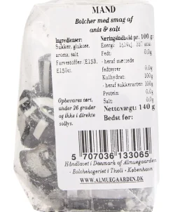 Almuegaarden Mand (Konfirmand / Gom) bolcher med smag af anis og salt