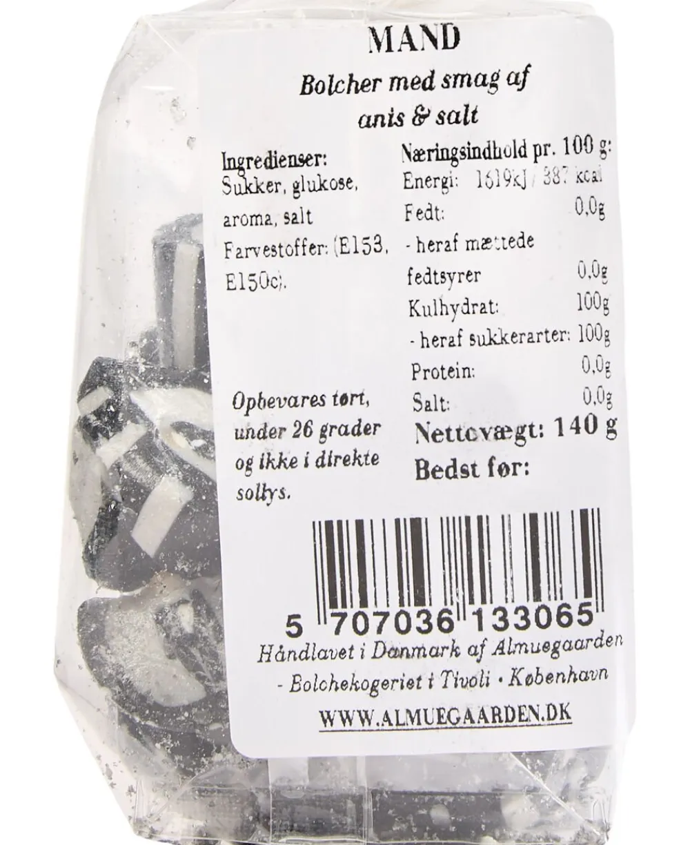 Almuegaarden Mand (Konfirmand / Gom) bolcher med smag af anis og salt