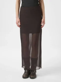 Neo Noir Marlise Mesh Skirt Dark brown New
