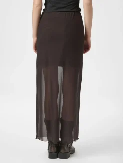 Neo Noir Marlise Mesh Skirt Dark brown New