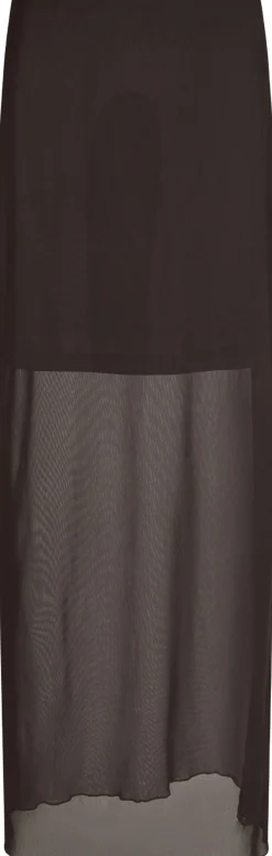 Neo Noir Marlise Mesh Skirt Dark brown New