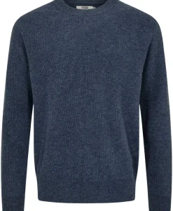 Magasin du Nord Collection Maryn 5 Rib strik sweater - 100% lammeuld RWS Dark indigo New