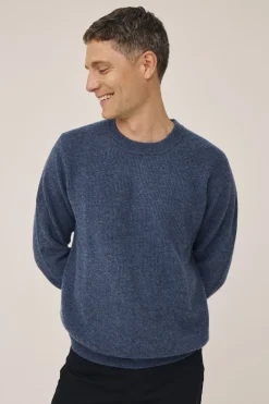 Magasin du Nord Collection Maryn 5 Rib strik sweater - 100% lammeuld RWS Dark indigo New