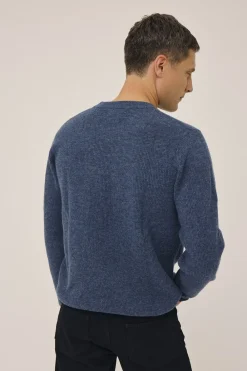 Magasin du Nord Collection Maryn 5 Rib strik sweater - 100% lammeuld RWS Dark indigo New