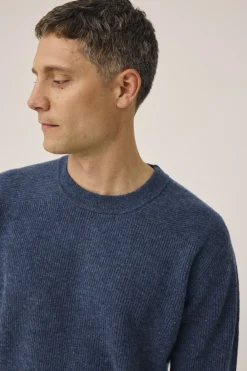 Magasin du Nord Collection Maryn 5 Rib strik sweater - 100% lammeuld RWS Dark indigo New