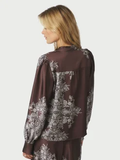 Massima Paisley Border Blouse>Neo Noir Discount