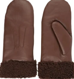 MATERA - FEMININE LEATHER MITTENS W/ CURLY SHEARLING>Lovelies Hot