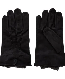 Magasin du Nord Collection Matheo 2 LWG Sheep suede & wool mix gloves Black New