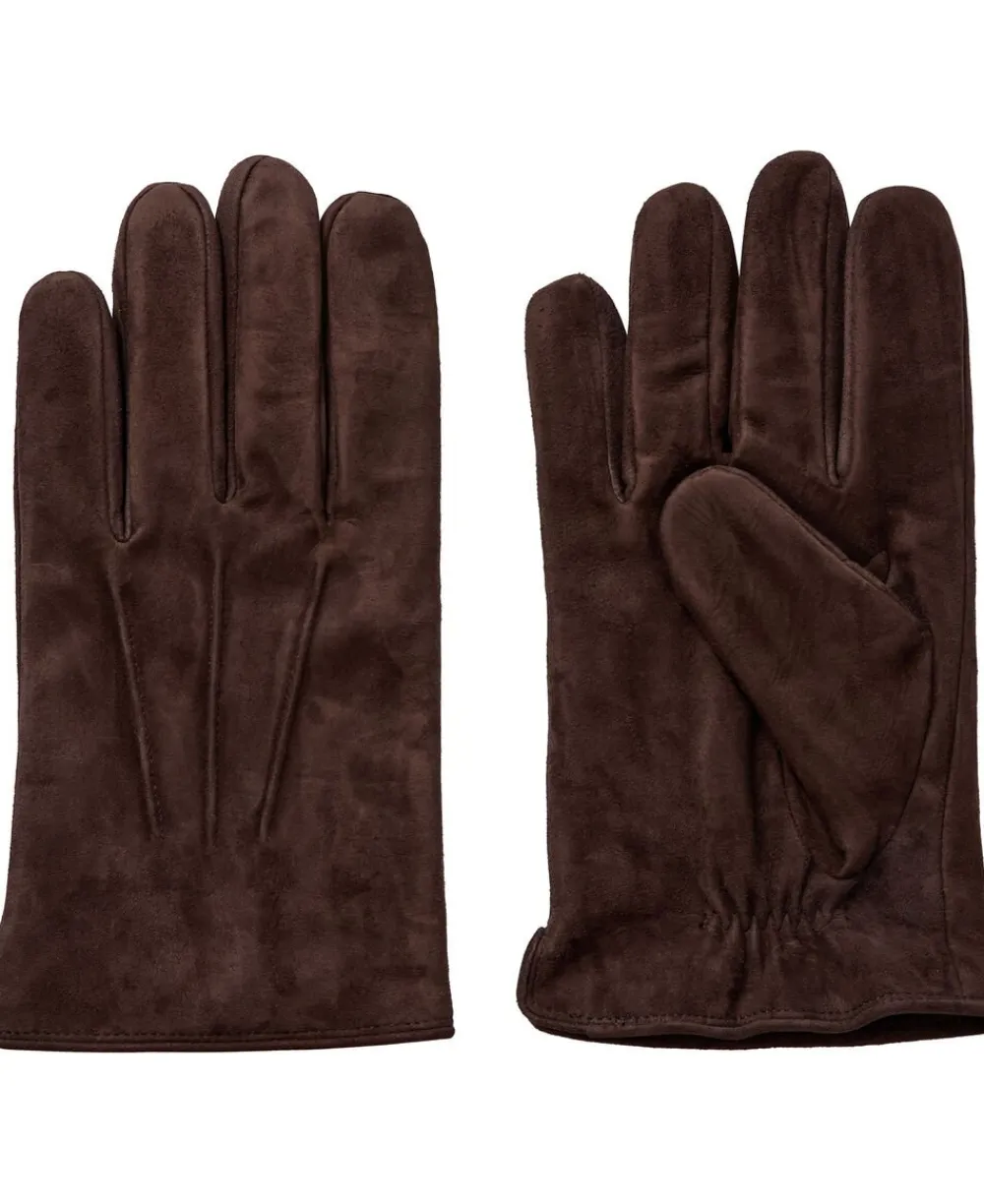 Magasin du Nord Collection Matheo 1 LWG Sheep suede gloves Dark brown Best