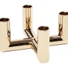 Uyuni MATRIX Candle Holder - 4'arm Mini Taper - Brass - 7,5 x 4,5 New