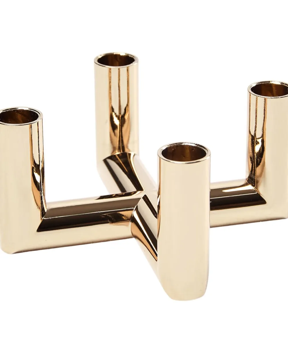 Uyuni MATRIX Candle Holder - 4'arm Mini Taper - Brass - 7,5 x 4,5 New