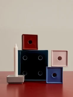 Hay Mattone Candleholder-Small-Red