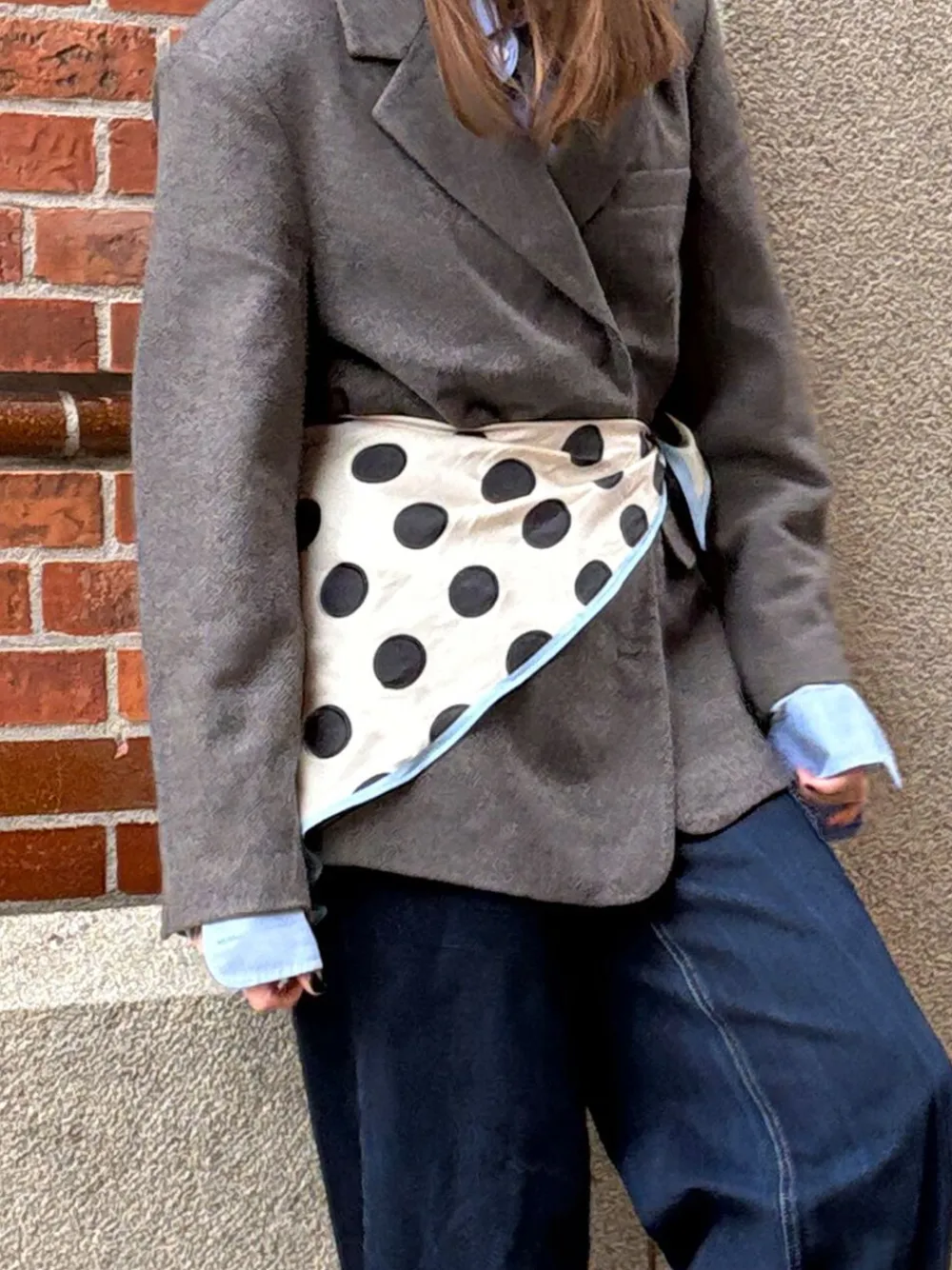 Becksöndergaard Maxi Polka Triangle Sia Scarf Birch white Online